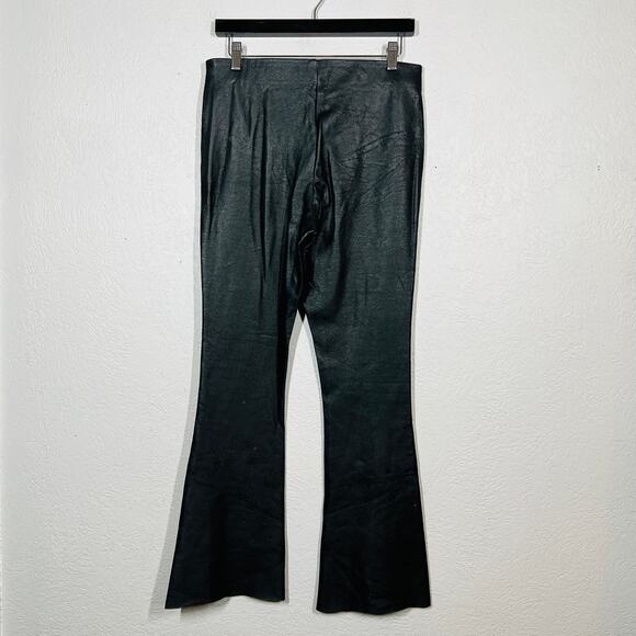 Topshop Faux Leather Pants Leggings Side Zip Black - 8 - Picture 3 of 4